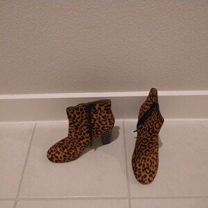Banana Republic Animal Print Ankle Boots